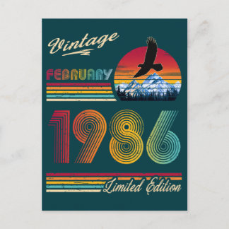 Cartes Pour Fêtes Annuelles Vintage February 1986 40th Birthday 40 Years bday