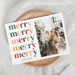 Cartes Pour Fêtes Annuelles Vintage Gras Joyeux Noël Moderne Photo Minimale<br><div class="desc">Voici notre Carte de Noël Joyeux Moderne, un choix polyvalent et élégant pour les familles et les entreprises. Cette carte allie harmonieusement design moderne et touche de rétro, ce qui en fait la meilleure façon de répandre la joie de vos proches ou de vos clients. Design épuré et minimaliste :...</div>