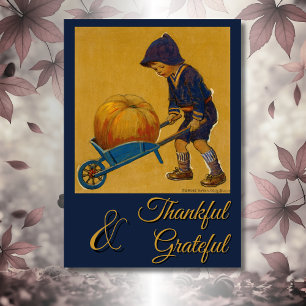 Cartes Pour Fêtes Annuelles Vintage Grateful & Thanksgiving - Smith