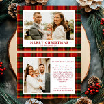 Cartes Pour Fêtes Annuelles Vintage GreenRed Tartan Plaid Photo Noël<br><div class="desc">Envoyez des voeux chaleureux cette saison de vacances avec la Vintage Green Red Tartan En vichy Plaid Photo Merriest Christmas Holiday Card. Doté d'un charmant motif vert en vichy plaid associé à votre photo de famille préférée, cette carte allie une élégance intemporelle et une joie festive. Parfait pour diffuser la...</div>