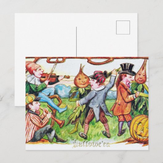 Cartes Pour Fêtes Annuelles vintage Halloween éffrayant (Devant / Derrière)