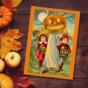 Cartes Pour Fêtes Annuelles Vintage Halloween Enfants Trick Ou Traiter