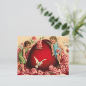 Cartes Pour Fêtes Annuelles Vintage Heart (Debout devant)