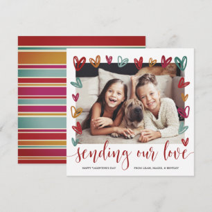 Cartes Pour Fêtes Annuelles Vintage Hearts Cadre Saint Valentin Photo