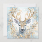 Cartes Pour Fêtes Annuelles Vintage Holly Country Deer (Devant)