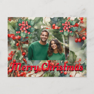 Cartes Pour Fêtes Annuelles Vintage Holly Feuilles Holly