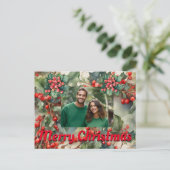 Cartes Pour Fêtes Annuelles Vintage Holly Feuilles Holly (Debout devant)