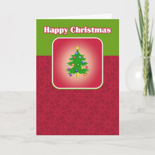 Cartes Pour Fêtes Annuelles Vintage Joyeux Arbre de Noël
