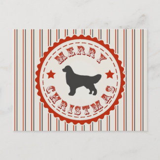 Cartes Pour Fêtes Annuelles Vintage Joyeux Noël Golden Retriever Chien Logo