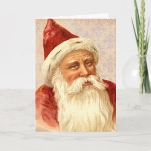 Cartes Pour Fêtes Annuelles Vintage Joyeux Noël Kindly Vieux mode Père Noël