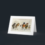 Cartes Pour Fêtes Annuelles Vintage Kindly Robin<br><div class="desc">Vintage / rétro / Victorian Christmas card. Robin family giving charity to poor couple. Very interesting old Christmas card ! Le Kindly Robin ! A Happy Christmas to You !</div>