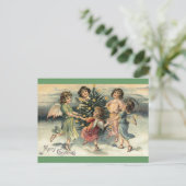 Cartes Pour Fêtes Annuelles Vintage Merry (Debout devant)