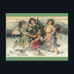 Cartes Pour Fêtes Annuelles Vintage Merry<br><div class="desc">Art vintage - Joyeux Noël</div>