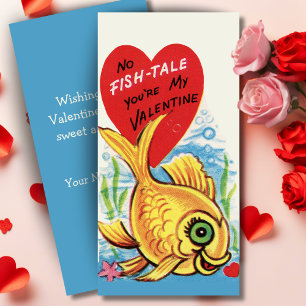 Cartes Pour Fêtes Annuelles Vintage No Fish Tail Cute Custom Retro Valentine