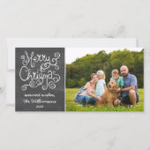 Cartes Pour Fêtes Annuelles Vintage Noël Chalkboard Calligraphie (Devant)