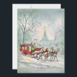 Cartes Pour Fêtes Annuelles Vintage Noël Cheval Sleigh Hiver<br><div class="desc">Carte Vintage Noël Cheval Sleigh Winter Church Holiday Card.</div>