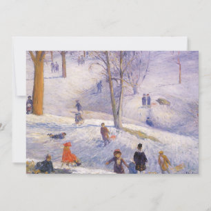 Cartes Pour Fêtes Annuelles Vintage Noël, Dortoir, Central Park Glackens