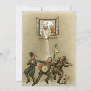 Cartes Pour Fêtes Annuelles Vintage Noël Eau chaude