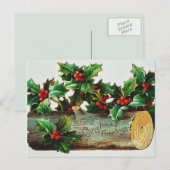 Cartes Pour Fêtes Annuelles Vintage Noël Gretings (Devant / Derrière)