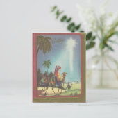 Cartes Pour Fêtes Annuelles Vintage Noël Hommes Sages (Debout devant)