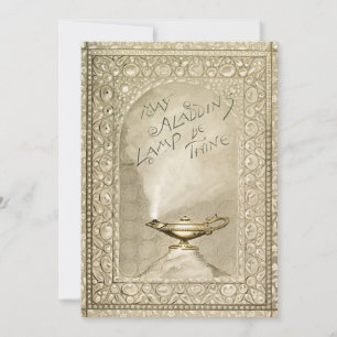 Cartes Pour Fêtes Annuelles Vintage Noël Lampe magique Aladdin Imaginaire