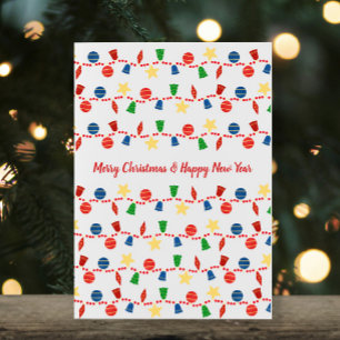 Cartes Pour Fêtes Annuelles Vintage Noël ornements de la guirlande photo