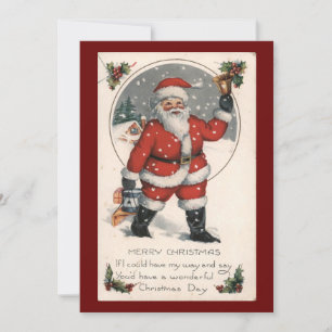 Cartes Pour Fêtes Annuelles Vintage Noël Père Noël