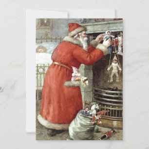 Cartes Pour Fêtes Annuelles Vintage Noël Père Noël