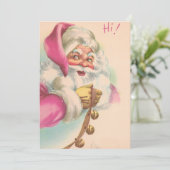 Cartes Pour Fêtes Annuelles Vintage Noël Père Noël (Debout devant)