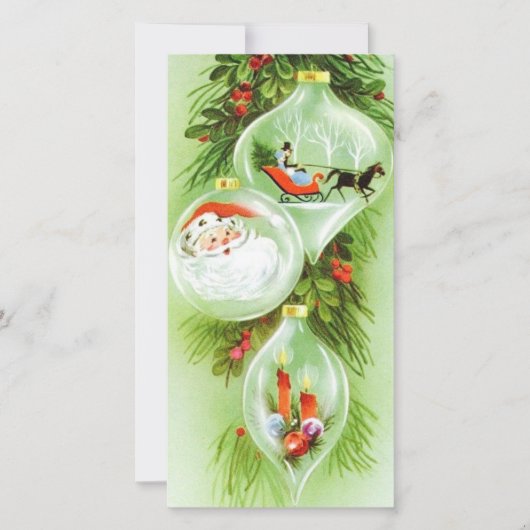 Cartes Pour Fêtes Annuelles Vintage Noël Père Noël (Devant)