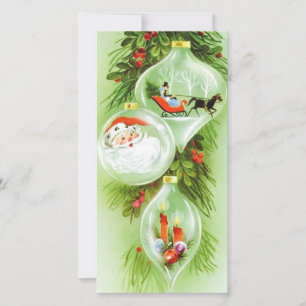 Cartes Pour Fêtes Annuelles Vintage Noël Père Noël