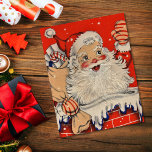 Cartes Pour Fêtes Annuelles Vintage Noël Père Noël agitant<br><div class="desc">Vintage Noël Père Noël Agitant Carte de vacances.</div>