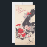 Cartes Pour Fêtes Annuelles Vintage Noël Père Noël Jouer Piano Pour Cerf<br><div class="desc">Vintage Noël Père Noël Jouant Piano Pour Carte De Vacances De Cerfs.</div>