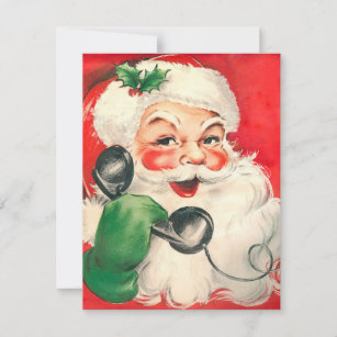 Cartes Pour Fêtes Annuelles Vintage Noël Père Noël sur téléphone