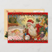 Cartes Pour Fêtes Annuelles Vintage Noël St. Nick (Devant / Derrière)