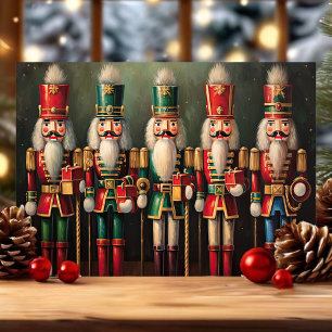 Cartes Pour Fêtes Annuelles Vintage Nutcracker Soldiers Noël classique