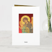 Cartes Pour Fêtes Annuelles Vintage Orthodox ikon, angel Gabriel (Dos)