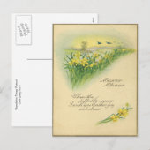 Cartes Pour Fêtes Annuelles Vintage Pâques (Devant / Derrière)