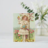 Cartes Pour Fêtes Annuelles Vintage Pâques (Debout devant)