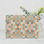 Cartes Pour Fêtes Annuelles Vintage, patchwork, paré (Debout devant)