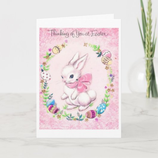 Cartes Pour Fêtes Annuelles Vintage - Penser à Pâques, (Devant)
