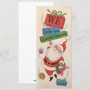 Cartes Pour Fêtes Annuelles Vintage Père Noël vous souhaite Joyeux Noël
