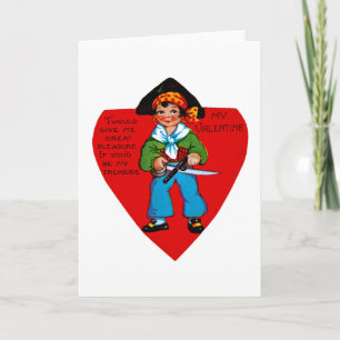 Cartes Pour Fêtes Annuelles Vintage Pirate Valentine