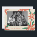 Cartes Pour Fêtes Annuelles Vintage Poinsettias ivoire Photo de Noël<br><div class="desc">Customisez avec votre salutation ou message pour la saison des fêtes. Image originale de Becky Nimoy. Ajoutez une photo au dos ou un message. Motif peut être supprimé si vous le souhaitez</div>