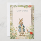 Cartes Pour Fêtes Annuelles Vintage Rabbit Garden Easter (Devant)