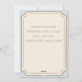 Cartes Pour Fêtes Annuelles Vintage Rabbit Garden Easter (Dos)