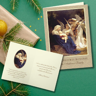 Cartes Pour Fêtes Annuelles Vintage religieux Noël Vierge Marie Bébé Jésus