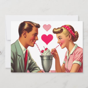 Cartes Pour Fêtes Annuelles Vintage/retro années 50 Valentines malt shop