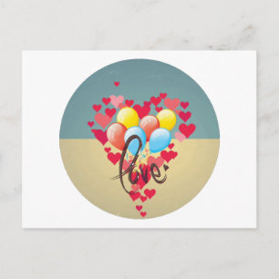 Cartes Pour Fêtes Annuelles Vintage Retro Coeurs d'amour Funny Valentine Ballo
