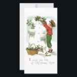 Cartes Pour Fêtes Annuelles Vintage Retro Noël Snowman scène d'hiver<br><div class="desc">Carte de vacances Noël Snowman Vintage et rétro.</div>